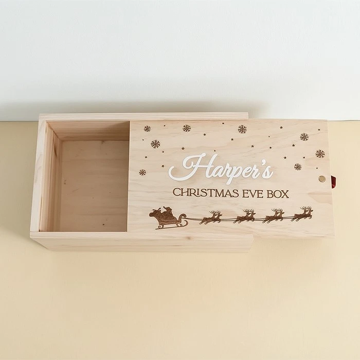 White wooden christmas eve box customized White wooden christmas eve box customized