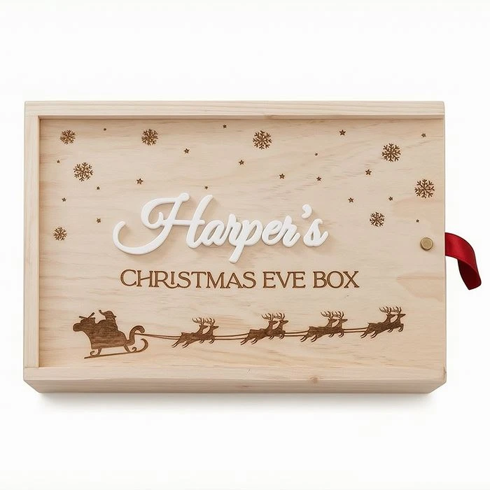 White Wooden Christmas Eve Box